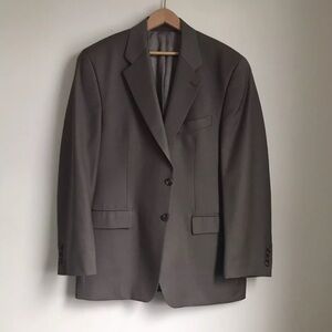 Ralph Lauren Suit 42 Taupe 2 Piece Mens Wool Cashmere Blend